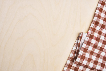 checkered tablecloth light wooden table kitchen interior