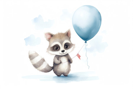 Raccoon animal cute nature babyの素材