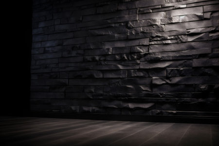 dark black grey decorative space background copy friday rough texture black grunge abstract. Generative AI.の素材