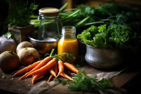 Salad vegetable fresh food healthy carrot organicの素材
