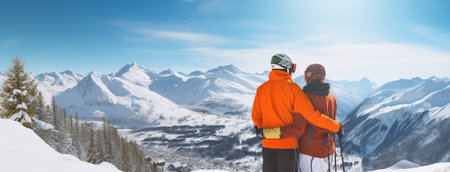 Man mountaineering trek nature winter active landscape snow hiker travel snowboard sportの素材