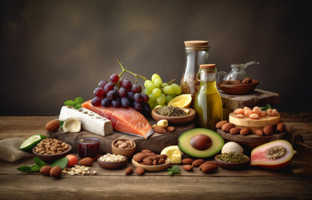 product food tomato lifestyle healthy eating full table vegetable health. Generative AI.の素材