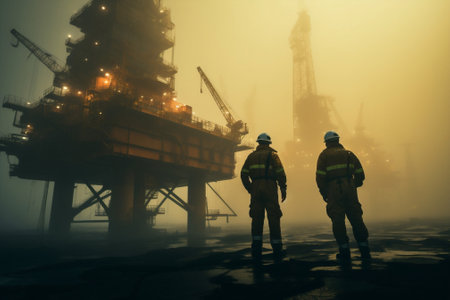 Fog construction industrial rig helmet crew oilの素材