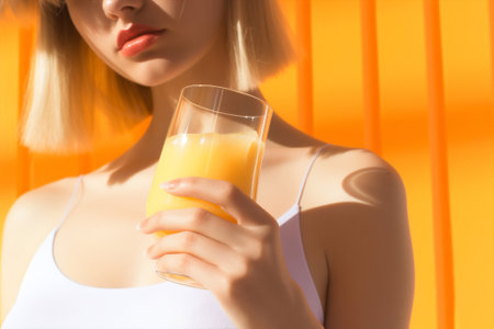 Drink vitamin copy juice healthy freshness orange organic fruit space template freshの素材