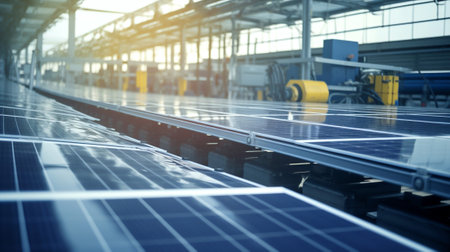 Machine manufacture robot factory hand arm business line solar industrial technology energy engineerの素材