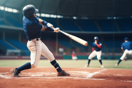 man pitcher team player athlete baseball field ball sport game bat. Generative AI.の素材