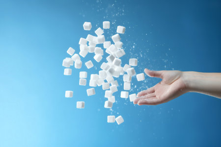 Hand white food sugar sweet conceptの素材