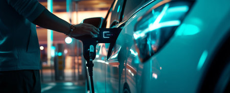 Car windmill eco technology modern electricの素材