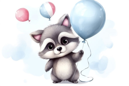 Nature animal cute baby raccoonの素材