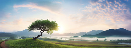 Field sunlight nature sun grass meadow tree