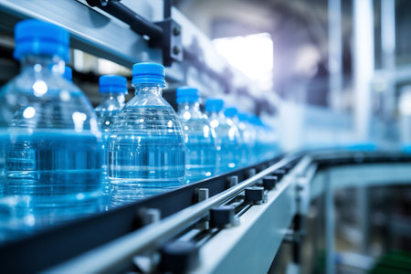 Plastic line water factory industrial bottlesの素材