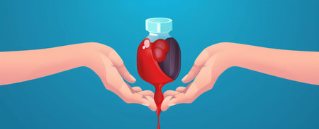 donor give donation blood help life world health day heart. Generative AI.の素材