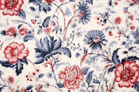 Floral leaf wallpaper vintage flower background seamless nature textile print patternの素材