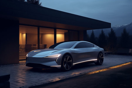 Modern electric car auto luxuryの素材