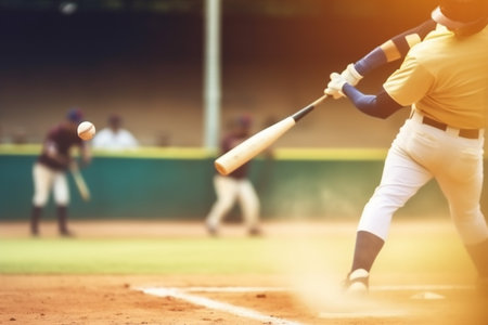 man helmet bat game baseball sport team athlete ball field player. Generative AI.の素材