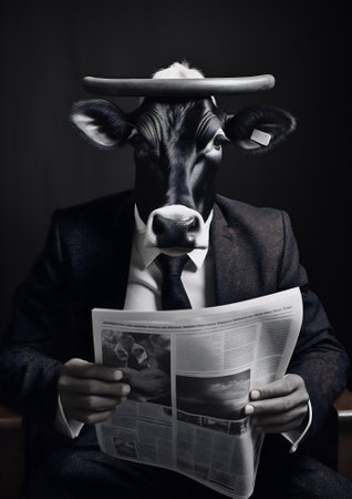 Cow mammal livestock animal agriculture cattle nature farming grass pasture green ruralの素材