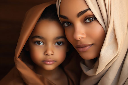 Girl woman child mother together person kid female love parent portrait daughter family youngの素材