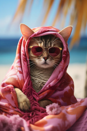 Pet kitten cute funny beauty animal catの素材