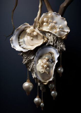 Background shellfish white sea seafood fresh food luxury shell open oysterの素材