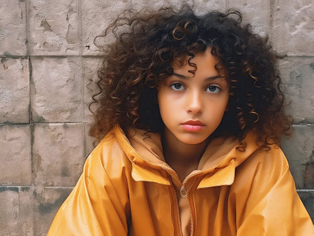 Woman pretty model person female portrait attractive cute beauty young face lady hairの素材