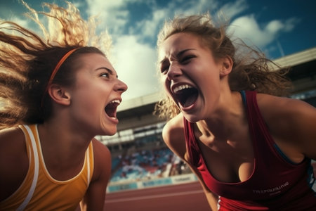 Sports runner young training active healthy female lifestyle athletics adult personの素材