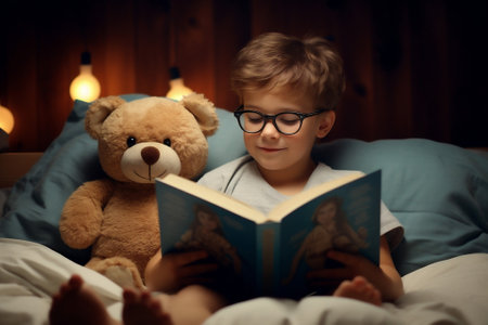 Education cute childhood studying read book little children person kidの素材