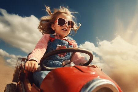 Kid childhood children cute person summer girlの素材