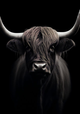 Mammal animal cow beef cattle hornの素材