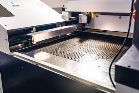 solar technology engineering renewable energy industry panel manufacturing equipment production. Generative AI.の素材