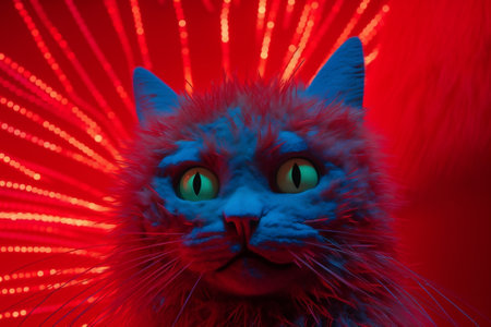 Fluffy animals cat domestic eye portrait feline kitten cute pets mammal fur kittyの素材