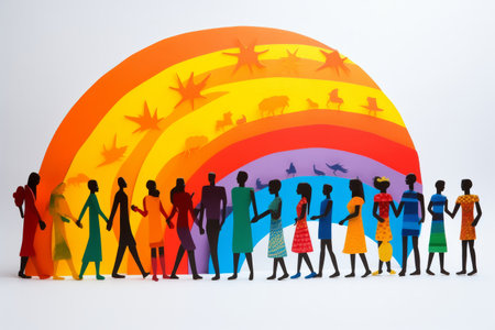 Silhouette group symbol together person communityの素材