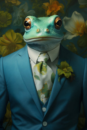 Green animal amphibian nature wildlifeの素材