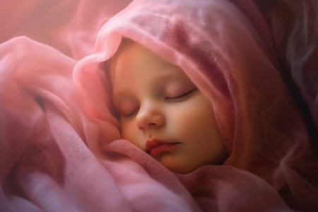 Newborn face children cute childhood beauty infant baby kid girl person littleの素材