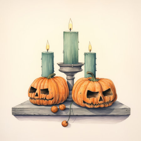 Pumpkin autumn decoration orange background holiday horror celebration october halloween night designの素材