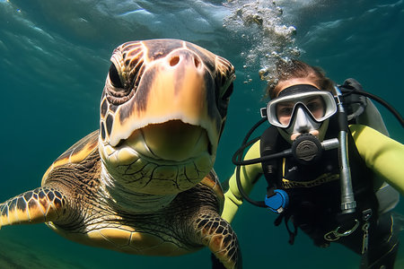 Underwater sea diving ocean natureの素材