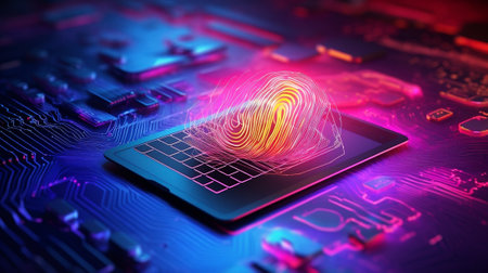 Identification fingerprint technology safety print identity scanner digital access security fingerの素材