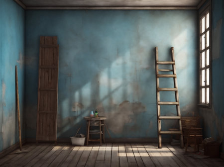 paint artistic craft artist design creative workshop tool workspace art. Generative AI.の素材