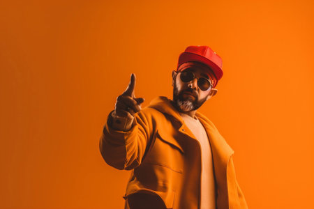 holiday man happy santa merry crazy claus christmas party fun costume. Generative AI.の素材