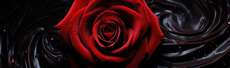 Flower red romantic petal beauty macro love day nature romance valentine rose bloomの素材