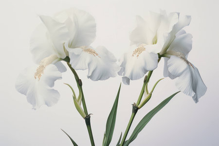 Nature plant flower background white isolated blossomの素材