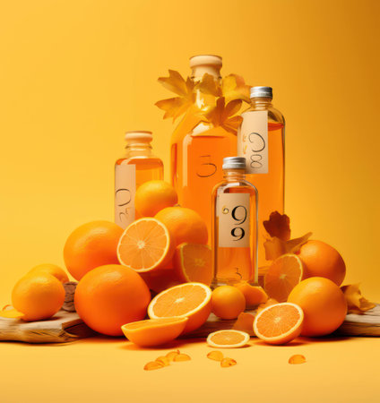Citrus background organic bottle nature fruit fresh healthy orange food background vitamin healthの素材