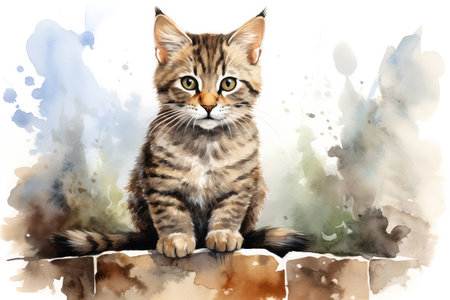 Domestic cute isolated fur background animal mammal feline kitty cat white portrait kitten petの素材