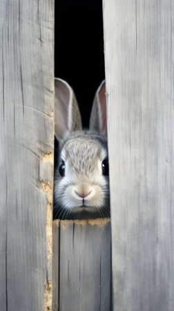 Animal mammal rabbit pet sitting nature background farm bunny easter young cuteの素材