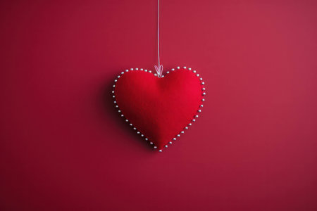 Romantic gift symbol red background holiday love decoration valentine shape day heart design celebrationの素材
