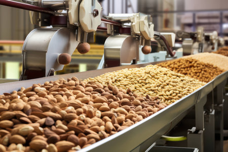 Vegetarian natural nut snack organic raw background healthy brown ingredient foodの素材