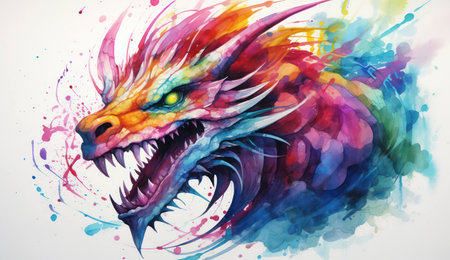 Demon imagination anger fantasy mythical fiction painting mythology teeth darkness furious evilの素材