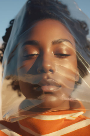 Pretty female background young hair portrait skin women person women face beautyの素材