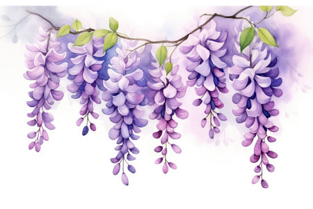 Background wisteria gardening violet plant flowers blossom purple blue blooming tree nature spring backgroundの素材