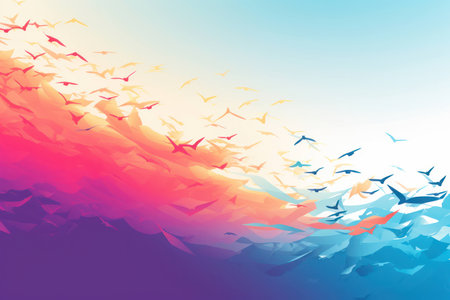 Nature wild flight abstract freedom blue animal background sky bird backgroundの素材