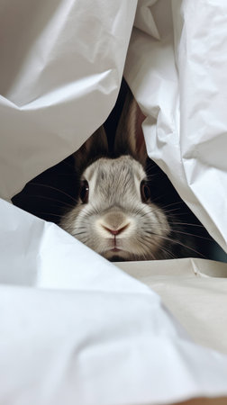 Mammal white fluffy animal background young domestic rodent cute small petの素材